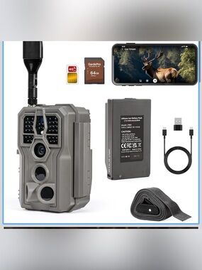 GardePro X66 Pro Cellular Trail Camera (Non-WiFi), Rechargeable